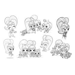 Dessin à colorier: Shimmer et Shine (Dessins animés et séries animées) #196175 - Coloriages à Imprimer Gratuits