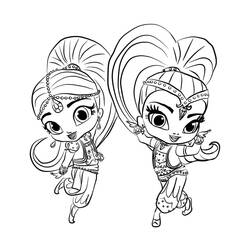 Dessin à colorier: Shimmer et Shine (Dessins animés et séries animées) #196178 - Coloriages à Imprimer Gratuits