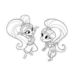 Dessin à colorier: Shimmer et Shine (Dessins animés et séries animées) #196182 - Coloriages à Imprimer Gratuits