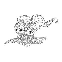 Dessin à colorier: Shimmer et Shine (Dessins animés et séries animées) #196183 - Coloriages à Imprimer Gratuits