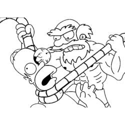 Dessin à colorier: Simpson (Dessins animés et séries animées) #23864 - Coloriages à Imprimer Gratuits
