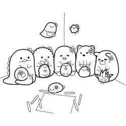 Dessin à colorier: Sumikko Gurashi (Dessins animés et séries animées) #211480 - Coloriages à Imprimer Gratuits