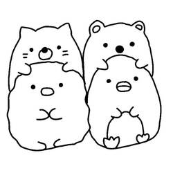 Dessin à colorier: Sumikko Gurashi (Dessins animés et séries animées) #211495 - Coloriages à Imprimer Gratuits