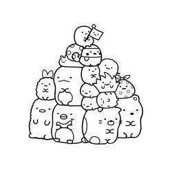 Dessin à colorier: Sumikko Gurashi (Dessins animés et séries animées) #211507 - Coloriages à Imprimer Gratuits