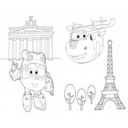 Dessin à colorier: Super Wings (Dessins animés et séries animées) #196612 - Coloriages à Imprimer Gratuits