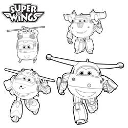 Dessin à colorier: Super Wings (Dessins animés et séries animées) #196621 - Coloriages à Imprimer Gratuits