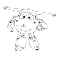 Dessin à colorier: Super Wings (Dessins animés et séries animées) #196638 - Coloriages à Imprimer Gratuits