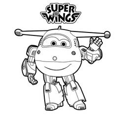 Dessin à colorier: Super Wings (Dessins animés et séries animées) #196639 - Coloriages à Imprimer Gratuits