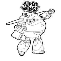Dessin à colorier: Super Wings (Dessins animés et séries animées) #196643 - Coloriages à Imprimer Gratuits