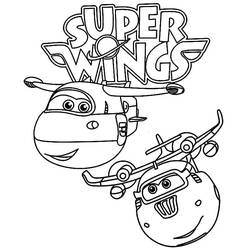 Dessin à colorier: Super Wings (Dessins animés et séries animées) #196654 - Coloriages à Imprimer Gratuits