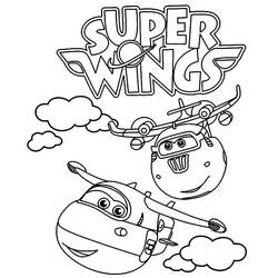 Dessin à colorier: Super Wings (Dessins animés et séries animées) #196658 - Coloriages à Imprimer Gratuits