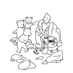 Coloriage Tintin (Dessins animés et séries animées) #185987 à imprimer et colorier