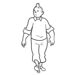 Coloriage Tintin (Dessins animés et séries animées) #185989 à imprimer et colorier