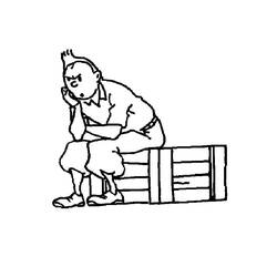 Coloriage Tintin (Dessins animés et séries animées) #185990 à imprimer et colorier