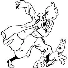 Dessin à colorier: Tintin (Dessins animés et séries animées) #25713 - Coloriages à Imprimer Gratuits