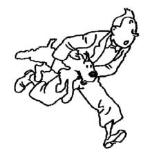 Dessin à colorier: Tintin (Dessins animés et séries animées) #25767 - Coloriages à Imprimer Gratuits