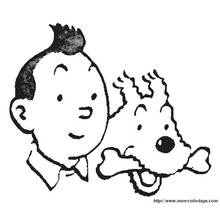 Dessin à colorier: Tintin (Dessins animés et séries animées) #25779 - Coloriages à Imprimer Gratuits