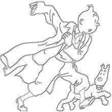 Dessin à colorier: Tintin (Dessins animés et séries animées) #25814 - Coloriages à Imprimer Gratuits