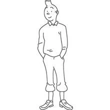 Dessin à colorier: Tintin (Dessins animés et séries animées) #25824 - Coloriages à Imprimer Gratuits