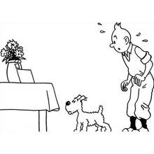 Dessin à colorier: Tintin (Dessins animés et séries animées) #25852 - Coloriages à Imprimer Gratuits