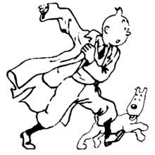 Dessin à colorier: Tintin (Dessins animés et séries animées) #25856 - Coloriages à Imprimer Gratuits