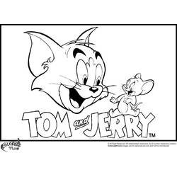 Dessin à colorier: Tom et Jerry (Dessins animés et séries animées) #24180 - Coloriages à Imprimer Gratuits