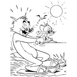 Dessin à colorier: Tom et Jerry (Dessins animés et séries animées) #24227 - Coloriages à Imprimer Gratuits