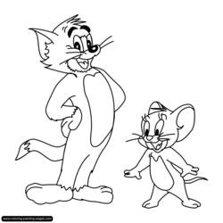 Dessin à colorier: Tom et Jerry (Dessins animés et séries animées) #24273 - Coloriages à Imprimer Gratuits
