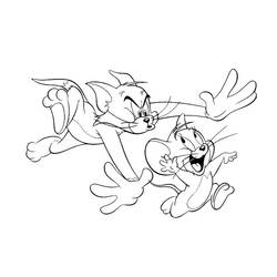 Dessin à colorier: Tom et Jerry (Dessins animés et séries animées) #24278 - Coloriages à Imprimer Gratuits