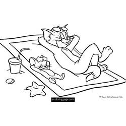 Dessin à colorier: Tom et Jerry (Dessins animés et séries animées) #24287 - Coloriages à Imprimer Gratuits