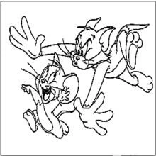 Dessin à colorier: Tom et Jerry (Dessins animés et séries animées) #24297 - Coloriages à Imprimer Gratuits