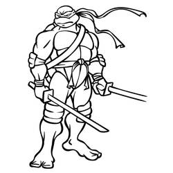 Dessin à colorier: Tortue Ninja (Dessins animés et séries animées) #183756 - Coloriages à Imprimer Gratuits