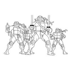 Dessin à colorier: Tortue Ninja (Dessins animés et séries animées) #183764 - Coloriages à Imprimer Gratuits