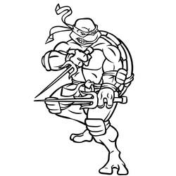 Dessin à colorier: Tortue Ninja (Dessins animés et séries animées) #183770 - Coloriages à Imprimer Gratuits
