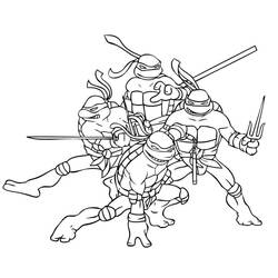 Dessin à colorier: Tortue Ninja (Dessins animés et séries animées) #183790 - Coloriages à Imprimer Gratuits