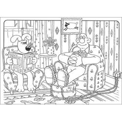 Dessin à colorier: Wallace et Gromit (Dessins animés et séries animées) #203621 - Coloriages à Imprimer Gratuits