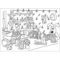 Dessin à colorier: Wallace et Gromit (Dessins animés et séries animées) #203627 - Coloriages à Imprimer Gratuits