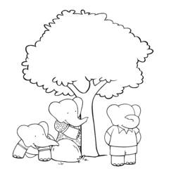 Dessin à colorier: Babar (Dessins Animés) #27889 - Coloriages à Imprimer Gratuits