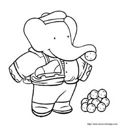 Dessin à colorier: Babar (Dessins Animés) #27967 - Coloriages à Imprimer Gratuits