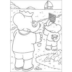 Dessin à colorier: Babar (Dessins Animés) #27980 - Coloriages à Imprimer Gratuits