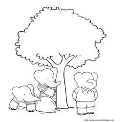 Dessin à colorier: Babar (Dessins Animés) #28069 - Coloriages à Imprimer Gratuits