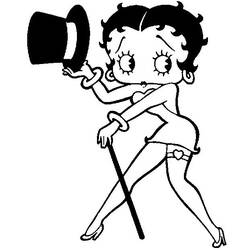 Dessin à colorier: Betty Boop (Dessins Animés) #25913 - Coloriages à imprimer