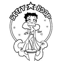 Dessin à colorier: Betty Boop (Dessins Animés) #25915 - Coloriages à Imprimer