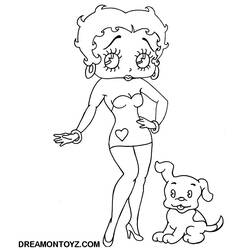 Dessin à colorier: Betty Boop (Dessins Animés) #25928 - Coloriages à imprimer