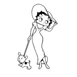 Dessin à colorier: Betty Boop (Dessins Animés) #25930 - Coloriages à imprimer