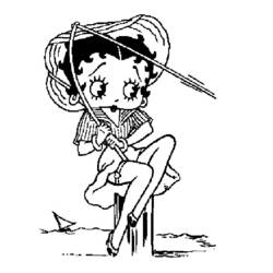 Dessin à colorier: Betty Boop (Dessins Animés) #25939 - Coloriages à Imprimer Gratuits
