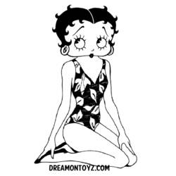 Dessin à colorier: Betty Boop (Dessins Animés) #25947 - Coloriages à imprimer