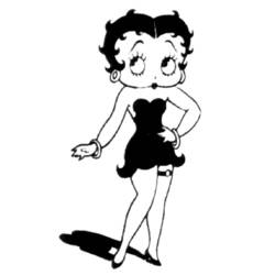 Dessin à colorier: Betty Boop (Dessins Animés) #25954 - Coloriages à Imprimer