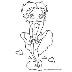 Dessin à colorier: Betty Boop (Dessins Animés) #25955 - Coloriages à imprimer