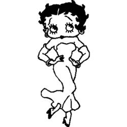 Dessin à colorier: Betty Boop (Dessins Animés) #25957 - Coloriages à imprimer